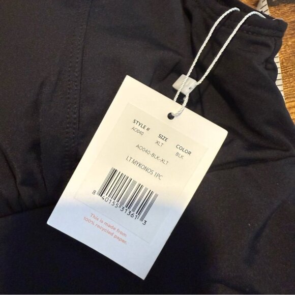 ANDIE New Black Mykonos Plunge One Piece Swimsuit Bathing Suit Tall Torso XL XLT - Picture 10 of 10